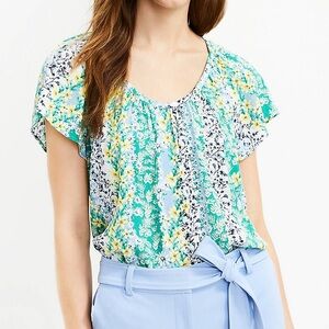 LOFT Multicolor Floral Blouse